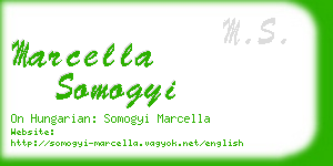 marcella somogyi business card